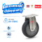 Bánh xe đẩy cao su xám, Bánh xe inox, bánh xe càng cố định thép không gỉ 304, 75mm, 100mm, 125mm - Pareo