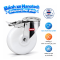 Bánh xe đẩy Nylon càng lỗ inox có khóa - Pareo