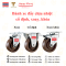 Bánh xe đẩy chịu nhiệt 280°C càng cố định D75/100/125mm. - Pareo