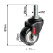 Bánh xe PVC 50mm cọc vít màu đen - hãng Pareo