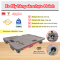 Xe đẩy sàn nhựa 4 bánh, xe đẩy Dolly có bánh xe, xe đẩy Fibertech không tay cầm với tải trọng 100-150 kg, xe đẩy có thể mở rộng, mẫu có bánh xe PU trong suốt - Happy Move