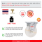 Bánh xe đẩy tải nhẹ Nylon càng inox 304 cố định, bánh xe nhà máy thực phẩm - Pareo