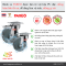 Bánh xe đẩy PU càng inox 304 xoay khóa  - Pareo