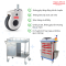 Bánh xe y tế, bánh xe giường bệnh, bánh xe đẩy TPR cọc vít xoay 75mm, 100mm, 125mm - Pareo