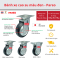 Bánh xe cao su đen Nhật Bản càng xoay - Pareo