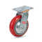 Bánh xe xoay polyurethane lõi gang càng thép mặt cong 2 inch, tải trọng 280-450 kg | Bánh xe công nghiệp hạng nặng, PAREO