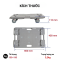 Xe đẩy không tay cầm, xe đẩy sàn nhựa với tải trọng từ 100-150 kg. Bánh xe cao su màu xám - Happy Move