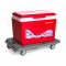 Xe đẩy không tay cầm, xe đẩy sàn nhựa với tải trọng từ 100-150 kg. Bánh xe cao su màu xám - Happy Move