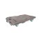 Xe đẩy không tay cầm, xe đẩy sàn nhựa với tải trọng từ 100-150 kg. Bánh xe cao su màu xám - Happy Move