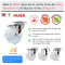 Bánh xe đẩy Nylon càng lỗ inox có khóa - Pareo