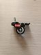 Bánh xe PVC 50mm cọc vít khóamàu đen - hãng Pareo