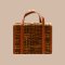 The Adah Mini Vintage Bag - Natural Sedge Material- All Brown