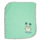 Baby Fleece blanket with trim in hanger