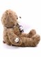 ตุ๊กตาหมีตัวใหญ่ ขนกุหลาบ ผูกผ้าพันคอ ที่แขนปัก Gift for you ขนาด 1.1 เมตร