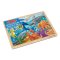 [จิ๊กซอไม้24ชิ้น] รุ่น 2938 รุ่นสัตว์ทะเล พร้อมฐานไม้อย่างดี Melissa & Doug Wooden Sea Life Jigsaw Puzzle