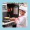 [เคาท์เตอร์ครัวไม้]  รุ่น 4010 ชุดครัว รุ่นสีเทาดำ ครัวไม้อย่างดี ลึก แข็งแรง 100x110x40cm  Melissa & Doug Chef's Kitchen Charcoal Gray