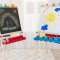 Melissa & Doug รุ่น 9336 Deluxe Magnetic Standing Easel ชุดกระดานสองหน้าที่ครบครัน ด้านหนึ่งเป็นกระดานดำและกระดานแม่เหล็กในตัว อีกด้านเป็นไวท์บอร์ดอย่างดี ในชุดมาพร้อมตัวอักษรแม่เหล็ก