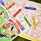 [1แผ่นรียูส] รุ่น 5047 แผ่นเรียนรู้2ด้าน รองจานทานข้าว เขียน&ระบายสีแล้วลบออกได้ รุ่นสัตว์ Melissa & Doug Write-A-Mat Learning Mat Animals