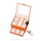 Watch and Rings Storage กล่องเครื่องประดับ 2 ชั้น สีส้ม เกรดอย่างดี มีหมอนสำหรับคนข้อมือเล็ก สวยพรีเมี่ยม วัสดุดี ควรค่าแก่การใช้งาน