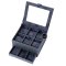 Watches Box Storage กล่องนาฬิกา 9 เรือน 2 ชั้น ลิ้นชัก หุ้มหนังและกำมะหยี่อย่างดี เกรดพรีเมี่ยม หรูหรา ใช้งานได้นาน 