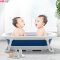 FIN อ่างอาบน้ำเด็กพับได้ รักษาอุณภูมิ รุ่นUSEST049A อ่างอาบน้ำกันลื่น กะละมังอาบน้ำเด็ก ใช้งานง่ายประหยัดพื้นที่