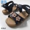 Papa รองเท้าแฟชั่นเด็กผู้หญิงรัดส้น Baby Shoes ผลิตจากหนังวัวแท้ ใส่สบาย กระชับเท้า เดินคล่อง รุ่น PRB390(202)