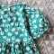 BUTTONS BACK PUFF SLEEVES GREEN SHEEP DRESS 100% PRINTED COTTON*HEADBAND NOT INCLUDED