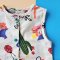 BOYS & GIRLS RBITTONS FRONT FAIRY ROMPER 100% PRINTED COTTON