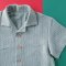 BOYS&GIRLS LOOSE FIT OVERSIZE MINT GREEN DOTS SHIRTS / 100% COTTON