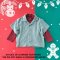 BOYS&GIRLS LOOSE FIT OVERSIZE MINT GREEN DOTS SHIRTS / 100% COTTON