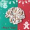 BUTTONS BACK  LONGSLEEVES  GINGERBREAD ROMPER% PRINTED COTTON