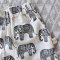 BOYS & GIRLS ELASTIC WAISTBAND WHITE THAI ELEPHANTS SHORTS / 100% PRINTED COTTON