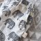 BOYS & GIRLS ELASTIC WAISTBAND WHITE THAI ELEPHANTS SHORTS / 100% PRINTED COTTON