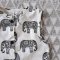 BOYS & GIRLS ROMPER WHITE THAI ELEPHANTS 100% PRINTED COTTON