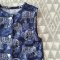 BOYS&GIRLS ROMPER THAI ELEPHANTS NAVY BLUE 100% PRINTED COTTON