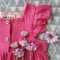 FLUTTER SLEEVES FUCHSIA ROMPER 100% COTTON*HEADBAND NOT INCLUDED