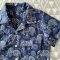 เด็กชาย-หญิง เสื้อเชิ๊ต 100% ผ้าคอตตอนพิมพ์ลายช้างสีน้ำเงินกรม