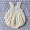 ELASTC BACK YELLOW LACE ROMPER 100% COTTON*HEADBAND NOT INCLUDED