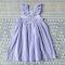 ELASTIC BACK DRESS LILAC LACE DRESS  100 % COTTON *HEADBAND NOT INCLUDED