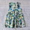 BUTTONS BACK DRESS WHITE JUNGLE 100% PRINTED COTTON*HEADBAND NOT INCLUDED