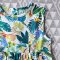 BUTTONS BACK DRESS WHITE JUNGLE 100% PRINTED COTTON*HEADBAND NOT INCLUDED
