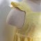 ELASTIC BACK DRESS EMBROIDERY 100 % COTTON LIGHT YELLOW*HEADBAND NOT INCLUDED