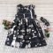 KIDS ART BUTTONS BACK DRESS  100% PRINTED COTTON*HEADBAND NOT INCLUDED