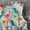 KIDS DINOSAUR BACK ROMPER 100% PRINTED COTTON*HEADBAND NOT INCLUDED