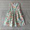 DINOSAUR SHORT PUFF SLEEVES BUTTONS BACK DRESS  100% PRINTED COTTON*HEADBAND NOT INCLUDED