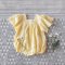 BUTTERFLY SLEEVES ROMPER BACK TO FRONT 100% COTTON CRINKLE YELLOW