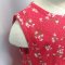 CNY RED JASMIN SLEEVELESS BUTTONS BACK DRESS 100% PRINTED COTTON*HEADBAND NOT INCLUDED