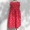 CNY RED JASMIN SLEEVELESS BUTTONS BACK DRESS 100% PRINTED COTTON*HEADBAND NOT INCLUDED