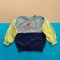 KIDS LOOSE FIT SWEATSHIRT -100% COTTON BABY FRENCH TERRY-TD GREY + NAVY BLUE+YELLOW