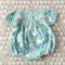 BLUE RABBITS PUFF SLEEVES ROMPER 100% PRINTED COTTON*HEADBAND NOT INCLUDED